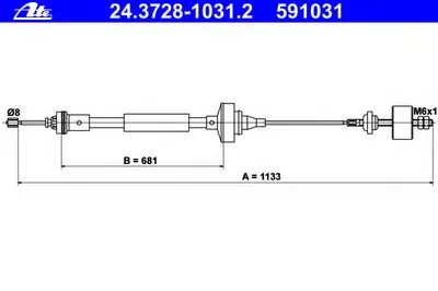 Тросик сцепления ATE купить