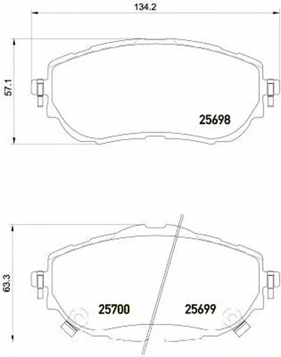 Комплект тормозных колодок, дисковый тормоз BREMBO купить