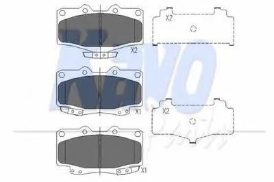 Комплект тормозных колодок, дисковый тормоз KAVO PARTS купить
