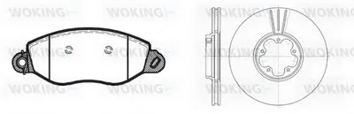 Комплект тормозов, дисковый тормозной механизм WOKING купить