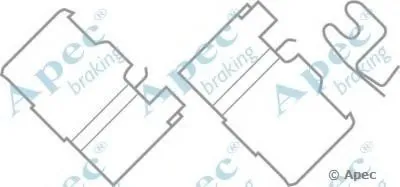 Комплектующие, тормозные колодки APEC braking купить