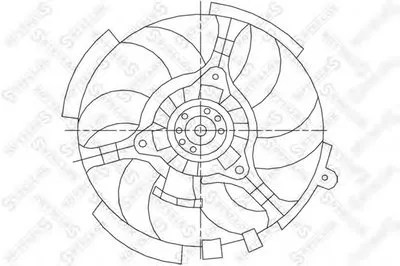 Вентилятор, охлаждение двигателя STELLOX купить