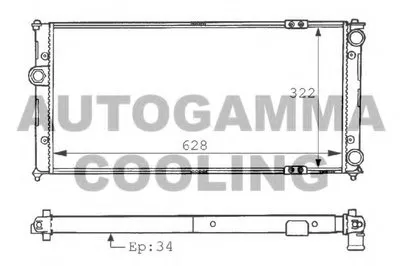 Радиатор, охлаждение двигателя AUTOGAMMA купить