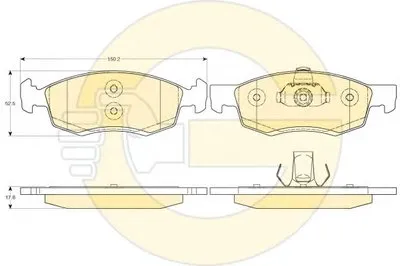 Комплект тормозных колодок, дисковый тормоз GIRLING купить