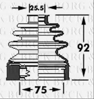Пыльник, приводной вал BORG & BECK купить