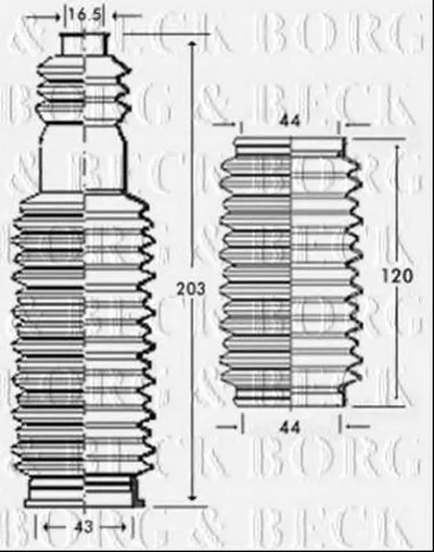 Пыльник, рулевое управление BORG & BECK купить