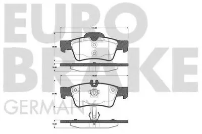 Комплект тормозных колодок, дисковый тормоз EUROBRAKE купить