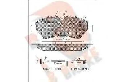 Комплект тормозных колодок, дисковый тормоз R BRAKE купить