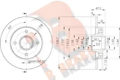 Тормозной диск R BRAKE купить