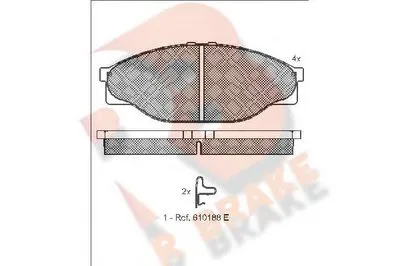 Комплект тормозных колодок, дисковый тормоз R BRAKE купить