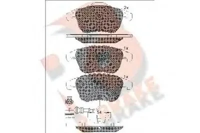 Комплект тормозных колодок, дисковый тормоз R BRAKE купить