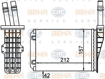 Теплообменник, отопление салона BEHR HELLA SERVICE купить