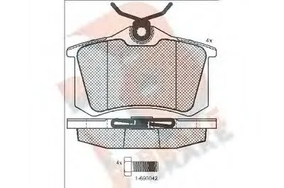 Комплект тормозных колодок, дисковый тормоз R BRAKE купить