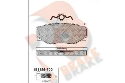 Комплект тормозных колодок, дисковый тормоз R BRAKE купить