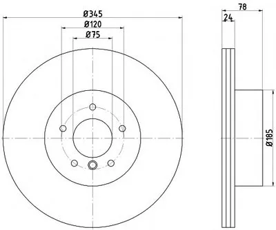 Тормозной диск PRO HELLA купить