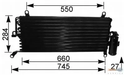 Конденсатор, кондиционер BEHR HELLA SERVICE HELLA купить