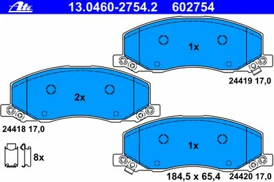 Комплект тормозных колодок, дисковый тормоз ATE купить