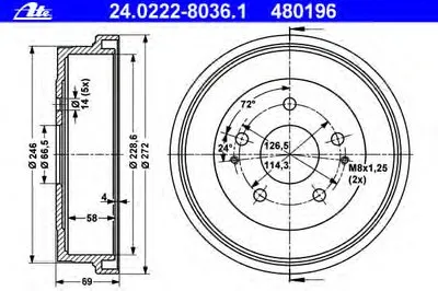 Тормозной барабан ATE купить