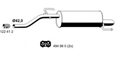 Глушитель выхлопных газов конечный ERNST купить
