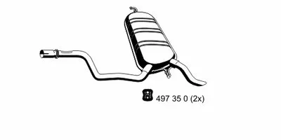 Глушитель выхлопных газов конечный ERNST купить