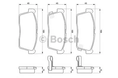 Комплект тормозных колодок, дисковый тормоз BOSCH купить