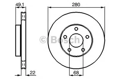 Тормозной диск BOSCH купить