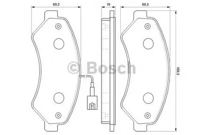 Комплект тормозных колодок, дисковый тормоз BOSCH купить