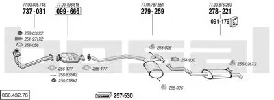 Система выпуска ОГ BOSAL купить