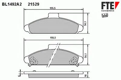 Комплект тормозных колодок, дисковый тормоз FTE купить