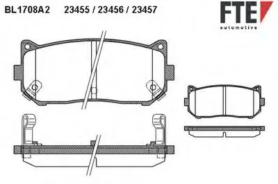 Комплект тормозных колодок, дисковый тормоз FTE купить