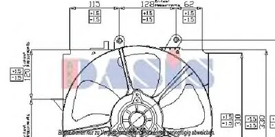 Вентилятор, охлаждение двигателя AKS DASIS купить