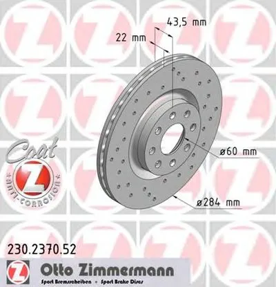 Тормозной диск SPORT BRAKE DISC COAT Z ZIMMERMANN купить