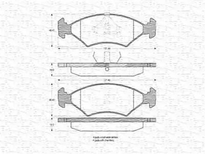 Комплект тормозных колодок, дисковый тормоз MAGNETI MARELLI купить