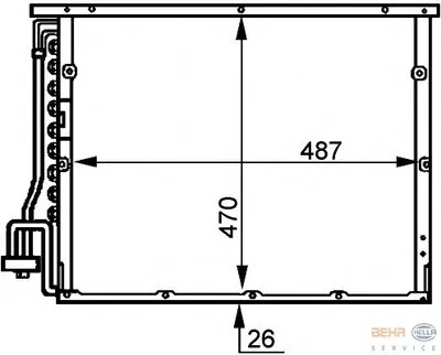 Конденсатор, кондиционер BEHR HELLA SERVICE купить
