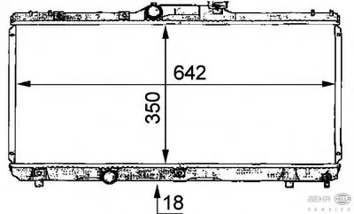 Радиатор, охлаждение двигателя BEHR HELLA SERVICE купить