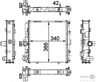 Радиатор, охлаждение двигателя BEHR HELLA SERVICE купить