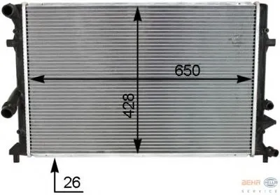 Радиатор, охлаждение двигателя BEHR HELLA SERVICE купить