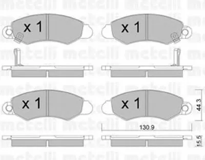 Комплект тормозных колодок, дисковый тормоз METELLI купить