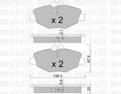 Комплект тормозных колодок, дисковый тормоз METELLI купить