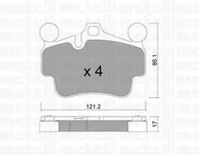 Комплект тормозных колодок, дисковый тормоз METELLI купить