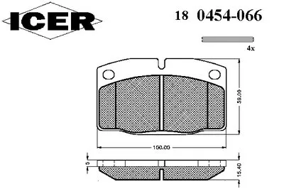 Комплект тормозных колодок, дисковый тормоз ICER купить