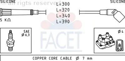 Комплект проводов зажигания FACET купить