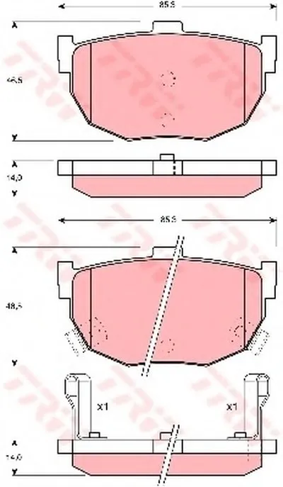 Комплект тормозных колодок, дисковый тормоз TRW купить