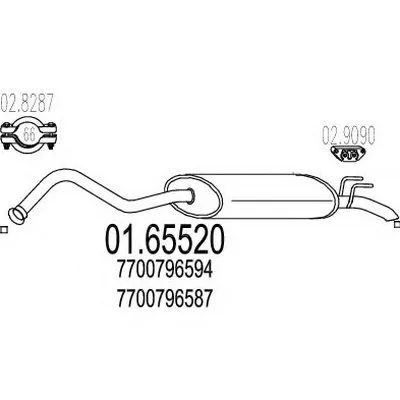 Глушитель выхлопных газов конечный MTS купить