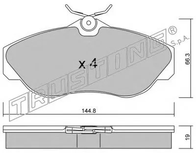 Комплект тормозных колодок, дисковый тормоз TRUSTING купить