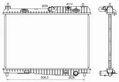 Радиатор, охлаждение двигателя NRF купить