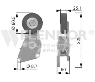 Натяжная планка, поликлиновой ремень FLENNOR купить