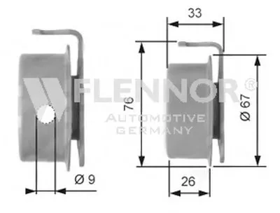 Натяжной ролик, ремень ГРМ FLENNOR купить
