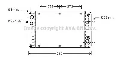 Радиатор, охлаждение двигателя AVA QUALITY COOLING купить