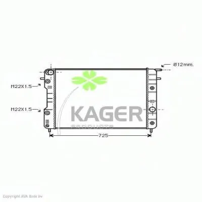 Радиатор, охлаждение двигателя KAGER купить